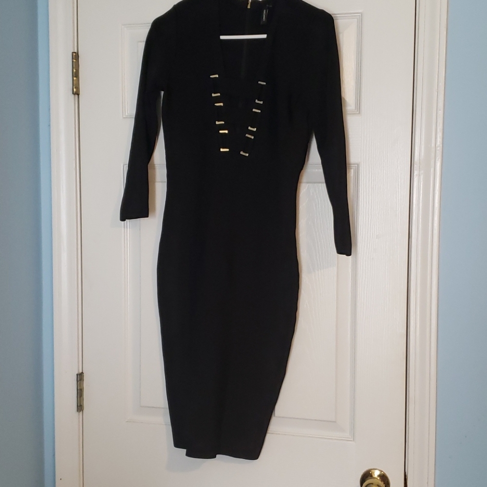 Long sleeve black dress
